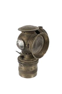 C. 1890 Badger Brass Mfg Co. Solar S Bicycle Lamp