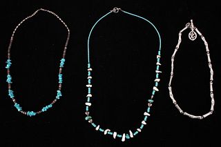 Navajo Sterling Silver & Turquoise Necklaces