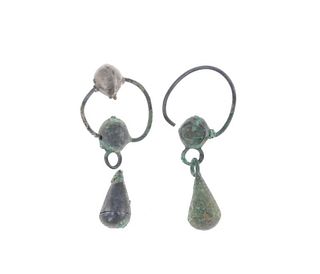 C. 1800-1850 Arapaho Ball & Cone Earrings