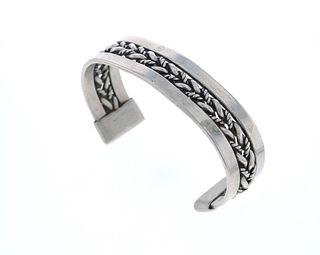 Mexican Heavy Silver Twisted Rope Bracelet '40