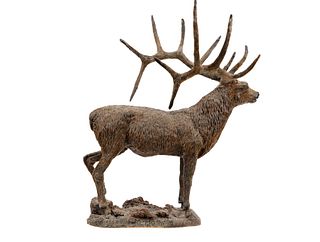 Marvin Morin (1936-2003) Wax Elk Sculpture c. 1989