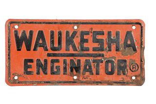 Original Montana Waukesha Enginator Sign c. 1950s