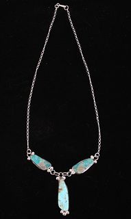 Navajo C.J. Butler Bisbee Turquoise Necklace