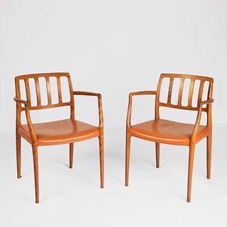 Niels Otto Moeller, Pair of Armchairs, Model 66, Mid-20th Century
