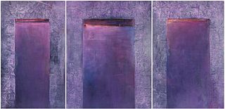 Armond Lara, In The Long Ago III (Triptych), 1990