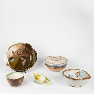 Group of Five Functional Ceramic Vessels