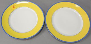 Set of 24 pieces of Haviland Limoges France Tiffany Claude Monet Museum Giverny dinnerware including 14 dinner plates (dia. 10 1/2")...