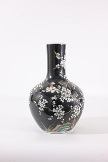 Chinese Famille Noir Porcelain Vase