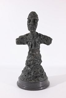 After Giacometti, Surrealist Bronze Sculpture