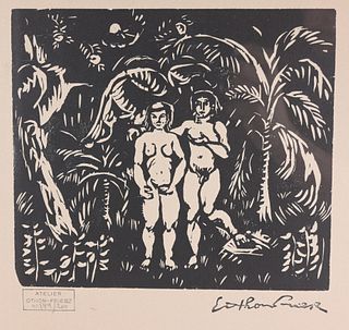 Othon Friesz (1879-1949) "Adam & Eve"