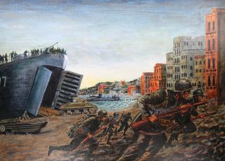 David K. Stone (1922 - 2001) "Invasion of Anzio"