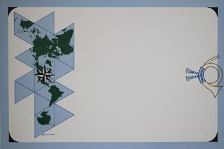Erik Nitsche (1908 - 1998) Map w/ Dividing Lines