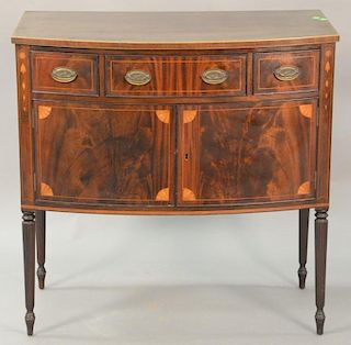 Kensington Co. Furniture Sheraton style mahogany server with inlays, ht. 34", wd. 35", dp. 20".