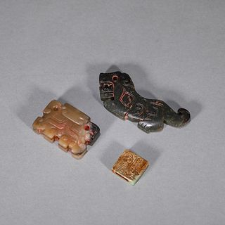 A group of jade ornaments