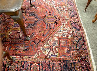 Heriz Oriental carpet (8" cut on one end), 7'9" x 11'6".