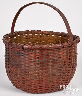 Pennsylvania painted splint gathering basket