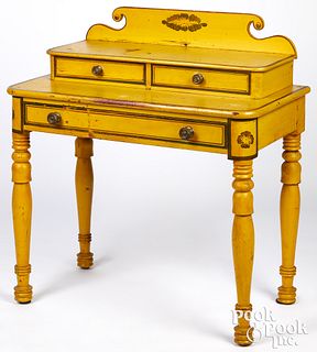 New England painted pine dressing table, ca. 1830