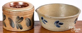 Two Mid-Atlantic pieces of stoneware, 19th c.