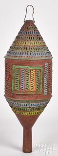Painted punched tin parade lantern, 19th c.