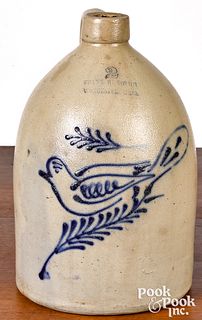 Massachusetts two gallon stoneware jug, 19th c.