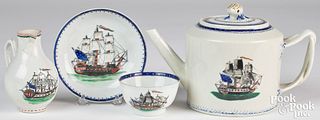 Chinese export nautical theme porcelain, 19th c.