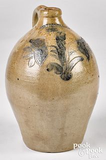 New York incised stoneware jug, ca. 1825