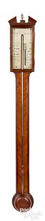 English mahogany stick barometer, ca. 1800