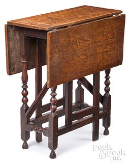 Diminutive George I oak gateleg table, ca. 1730