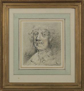 Continental School: Portrait Study of Sir Peter Lely