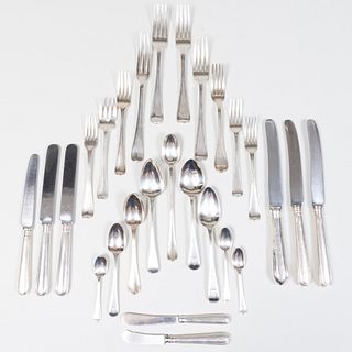 Assembled Georgian and Later English Silver Flatware Service
