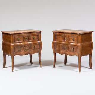Pair of Louis XV Style Provincial Walnut Side Tables