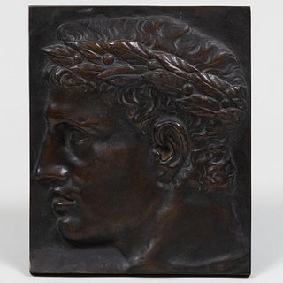 Modern Bronze Plaque of a Roman Caesar