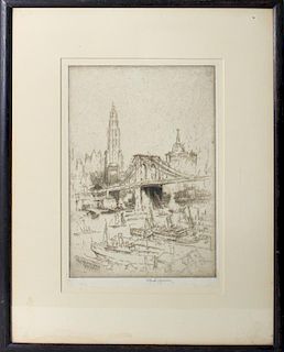 Joseph Pennell (1857-1926): The Brooklyn Bridge