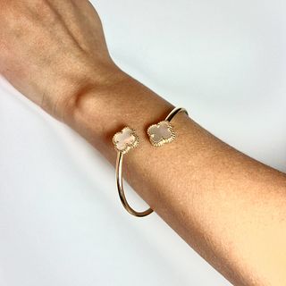 14k Mother of Pearl Alhambra Bangle