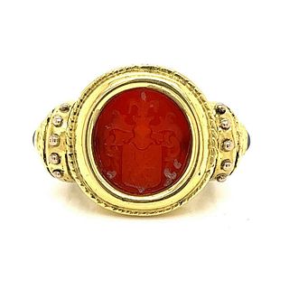 18k Victorian Coat of Arms Ring