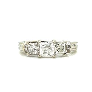 14k Princess Cut Diamond Engagement Ring