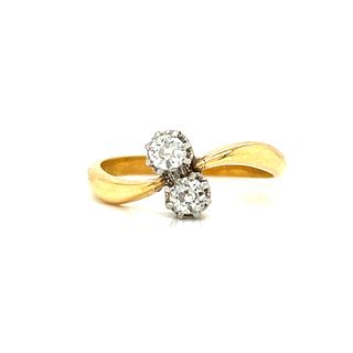 18k Art Nouveau Diamond Ring