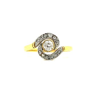 18k PlatinumÂ  Art Deco Diamond Ring