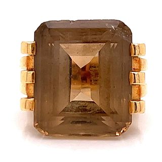 18K Yellow Gold Semi-Precious Cocktail Ring
