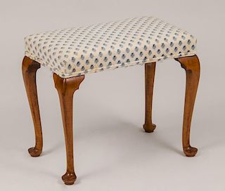 Queen Anne Style Figured Maple Stool