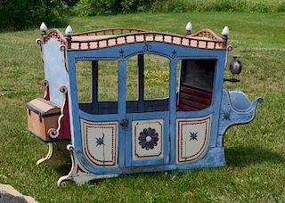 Painted Wood Child's Coach