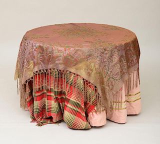 Fabric-Covered Center Table