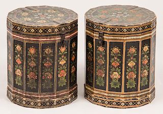 Pair of Indian Painted Low Tables