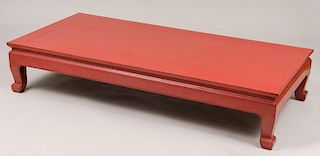 Japanese Red Lacquer Low Table