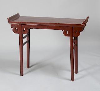 Chinese Red Painted Altar Table