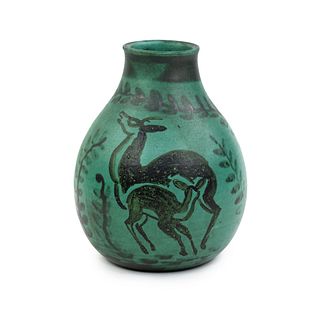 Danish Art Stoneware Pottery Converted Vase Lamp Base