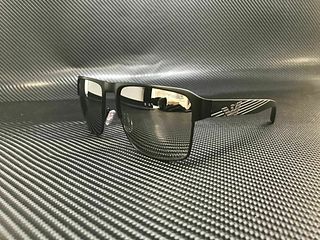 EMPORIO ARMANI EA2066 3001Z3 Black Square 57 mm Men's Polarized Sunglasses