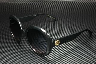 GUCCI GG0712S 002 Round Oval Black Blue Gradient Women's Sunglasses 55 mm