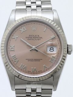 Rolex Oyster Perpetual Datejust D16234  K18 White Gold SS Men's Watch