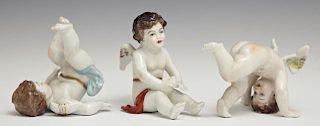Group of Three German Volkstedt Figures, 20th c.,